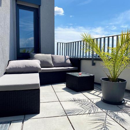 Sonnenwohnen Penthouse Direkt Bei U-Bahn Und Therme Wien Mit Top Anbindung Ins Zentrum Viena Exterior foto